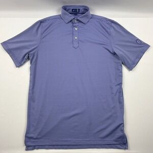 Stitch Golf Mens Purple Striped Polo Shirt Druid Hills Golf Club Atlanta Small